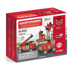 Building Toys|Magformers Amazing Rescue Magnetic Set - 50 Pieces