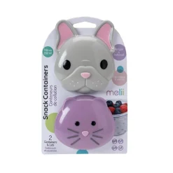On-The-Go Feeding|Melii Baby Animal Snack Containers - 2 Pack