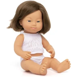 Dolls|Miniland Baby Doll Caucasian Girl with Down Syndrome - 15"