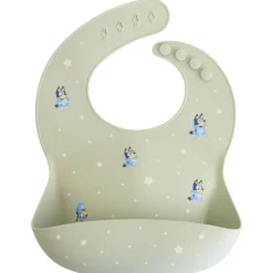 Bibs & Burp Cloths|Mushie Bluey Silicone Baby Bib