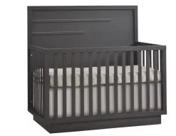 Cribs|Natart Juvenile Como 4-in-1 Convertible Crib with Horizontal Molding