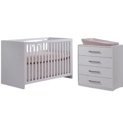 Cribs|Dressers|Tulip Juvenile Contempo Island Convertible Crib + 4-Drawer Dresser Combo
