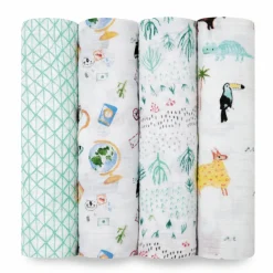 Swaddles|Aden & Anais Cotton Muslin Swaddles - 4 Pack