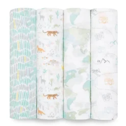Swaddles|Aden & Anais Cotton Muslin Swaddles - 4 Pack