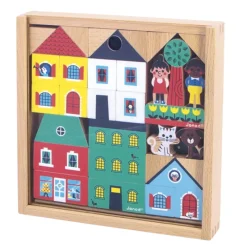 Building Toys|Janod Cross Roads Wooden Blocks