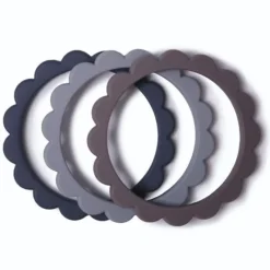 Silicone Teethers|Mushie Flower Teething Bracelet - 3 Pack