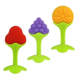 Silicone Teethers|RaZbaby Fruitque Teether Set - 3 Pack