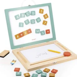 Arts & Crafts|Janod 4-in-1 Portable Magnetic & Chalk Board