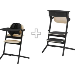 High Chairs|Cybex Lemo 3-in-1 High Chair + Training Tower Set - Sand Black
