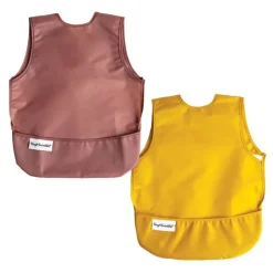 Bibs & Burp Cloths|Tiny Twinkle Mess-Proof Apron Bib - 2 Pack