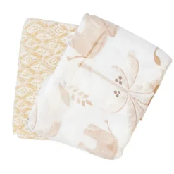 Swaddles|Crane Muslin Swaddle Blankets - 2 Pack