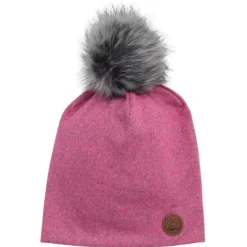 Hats|CaliKids Pom Pom Knit Slouchy Beanie