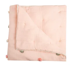 Bedding|Crane Pom Pom Quilted Baby Blanket