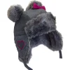 Hats|CaliKids Pom Trapper Hat - Grey
