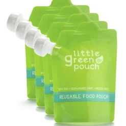 Food & Snacks|Little Green Pouch Reusable 7oz Food Pouch - 4 pack