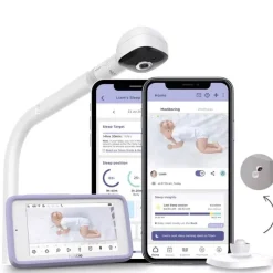 Video Monitors|Hubble Connected SkyVision AI Pro Baby Monitor with Adjustable Crib Mount