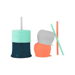 Tableware|Boon Snug Straw with Lids and Cup - 3 Pack
