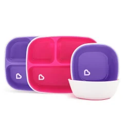 Tableware|Munchkin Splash Dining Set - Pink/Purple - 4pk