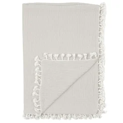 Bedding|Crane Tassel Muslin Blanket