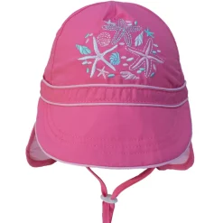 Hats|CaliKids UV Flap Hat - Pink Lemonade