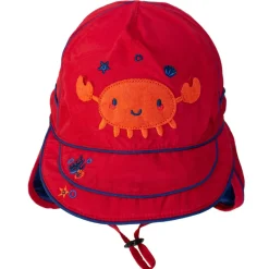 Hats|CaliKids UV Flap Hat - Racy Red
