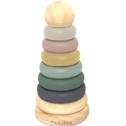Sensory Toys|noüka Wood & Silicone Stacker